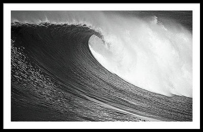 Surf, Black and White / Art Photo - Framed Print