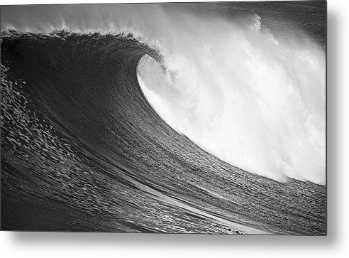 Surf, Black and White / Art Photo - Metal Print