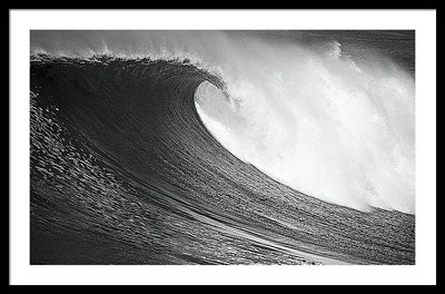 Surf, Black and White / Art Photo - Framed Print