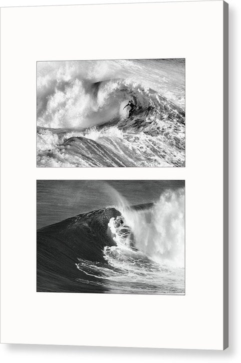 Surf on Massive Waves - diptych / Art Photo - Acrylic Print