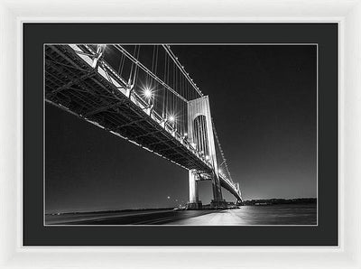 Suspension Bridge / Art Photo - Framed Print