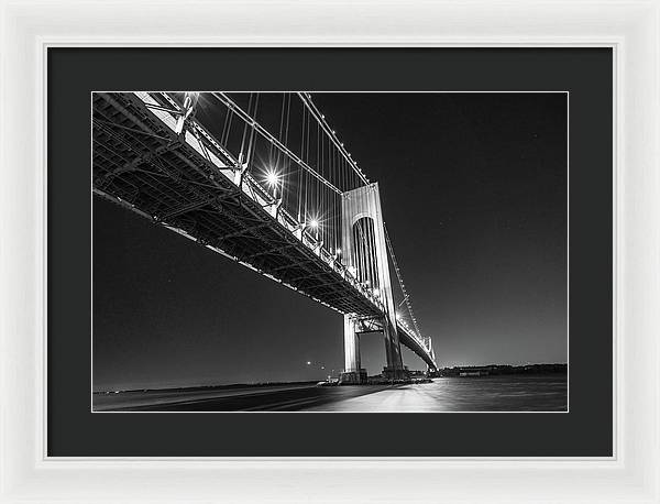 Suspension Bridge / Art Photo - Framed Print