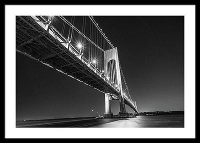 Suspension Bridge / Art Photo - Framed Print