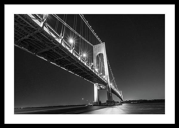 Suspension Bridge / Art Photo - Framed Print