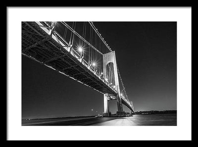 Suspension Bridge / Art Photo - Framed Print