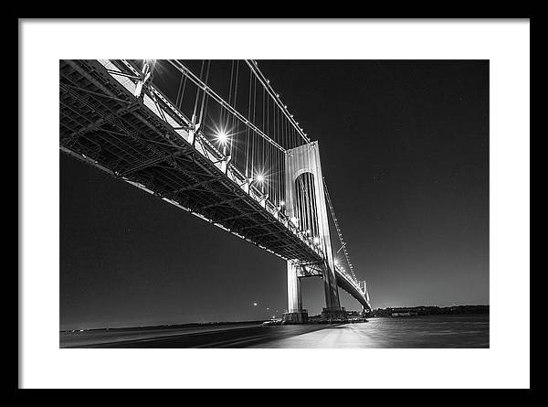 Suspension Bridge / Art Photo - Framed Print