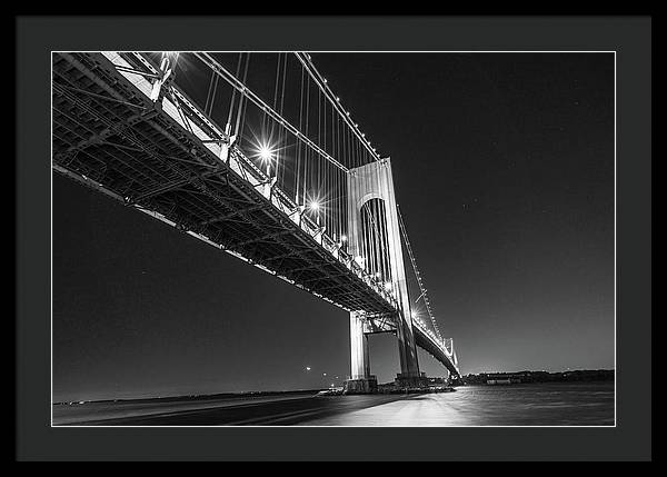 Suspension Bridge / Art Photo - Framed Print