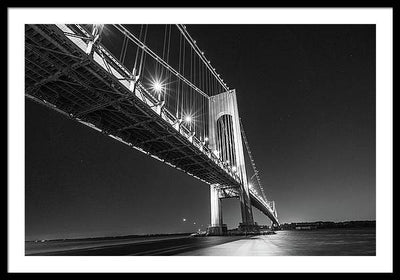 Suspension Bridge / Art Photo - Framed Print