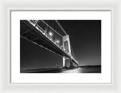 Suspension Bridge / Art Photo - Framed Print