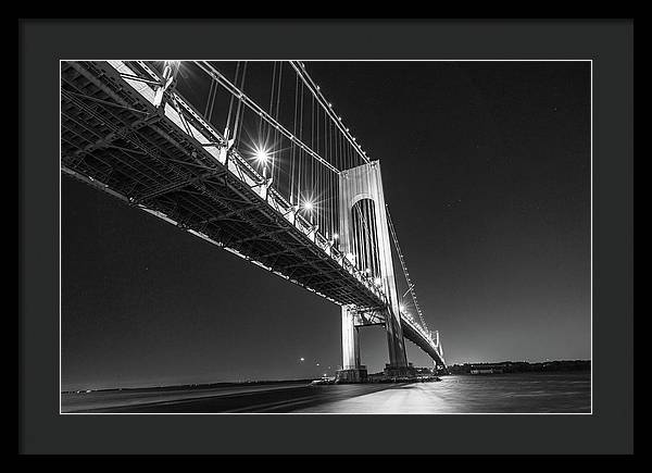 Suspension Bridge / Art Photo - Framed Print