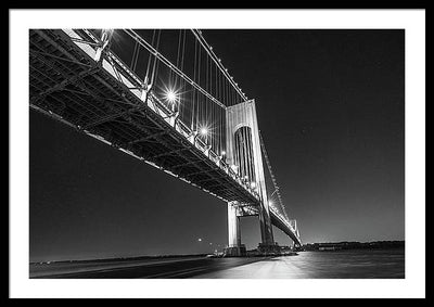 Suspension Bridge / Art Photo - Framed Print