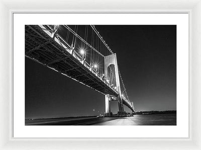 Suspension Bridge / Art Photo - Framed Print