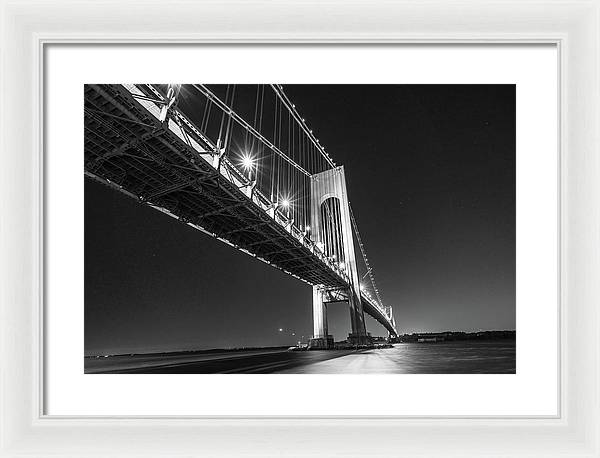 Suspension Bridge / Art Photo - Framed Print