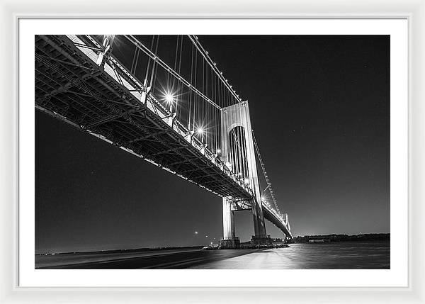 Suspension Bridge / Art Photo - Framed Print