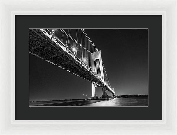 Suspension Bridge / Art Photo - Framed Print