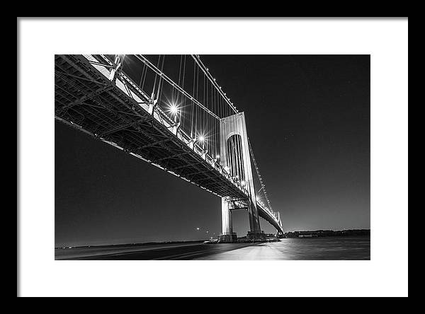 Suspension Bridge / Art Photo - Framed Print