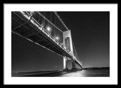 Suspension Bridge / Art Photo - Framed Print