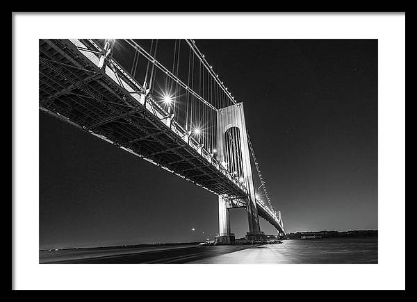 Suspension Bridge / Art Photo - Framed Print