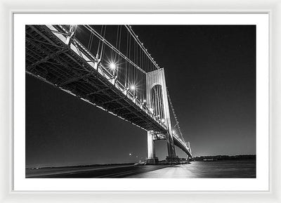 Suspension Bridge / Art Photo - Framed Print