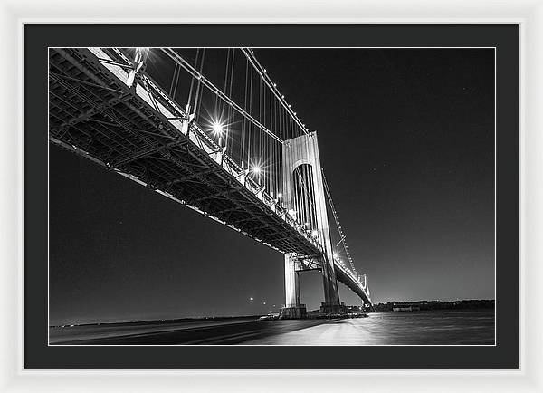 Suspension Bridge / Art Photo - Framed Print