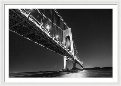 Suspension Bridge / Art Photo - Framed Print