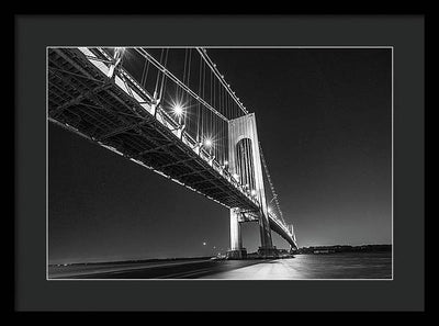 Suspension Bridge / Art Photo - Framed Print