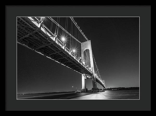 Suspension Bridge / Art Photo - Framed Print