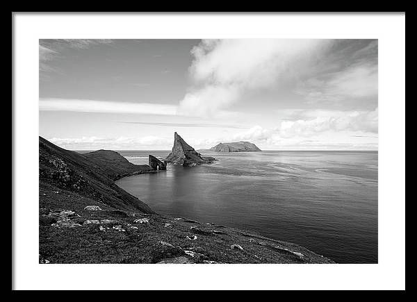 The Drangarnir sea stacks off the Faroe Islands. / Art Photo - Framed Print