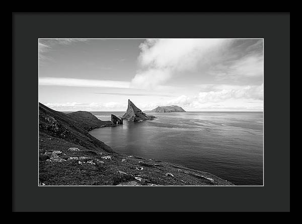 The Drangarnir sea stacks off the Faroe Islands. / Art Photo - Framed Print