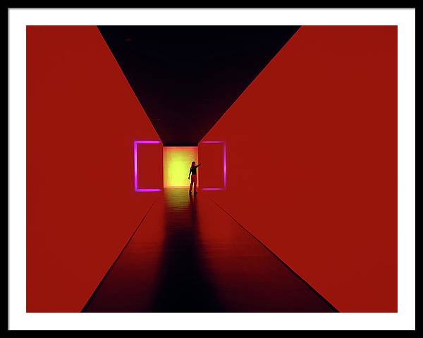 The Light Inside installation, by James Turrell, at the Museum of Fine Arts, Houston, Texas - Framed Print