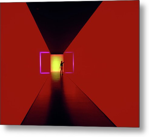 The Light Inside installation, by James Turrell, at the Museum of Fine Arts, Houston, Texas - Metal Print