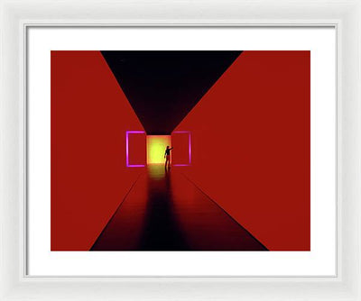 The Light Inside installation, by James Turrell, at the Museum of Fine Arts, Houston, Texas - Framed Print