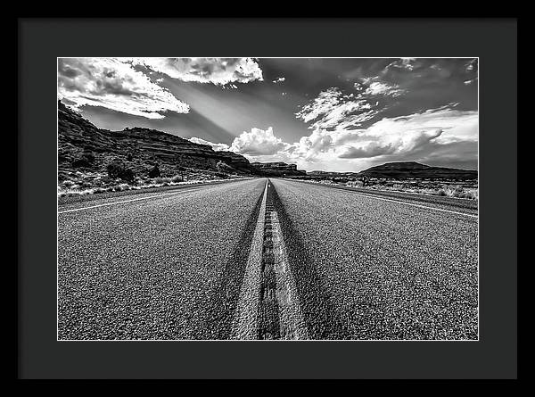 The Road Ahead, Road 95, Fry Canyon, Utah / Art Photo - Framed Print