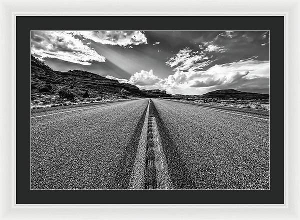 The Road Ahead, Road 95, Fry Canyon, Utah / Art Photo - Framed Print