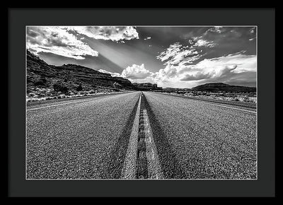 The Road Ahead, Road 95, Fry Canyon, Utah / Art Photo - Framed Print