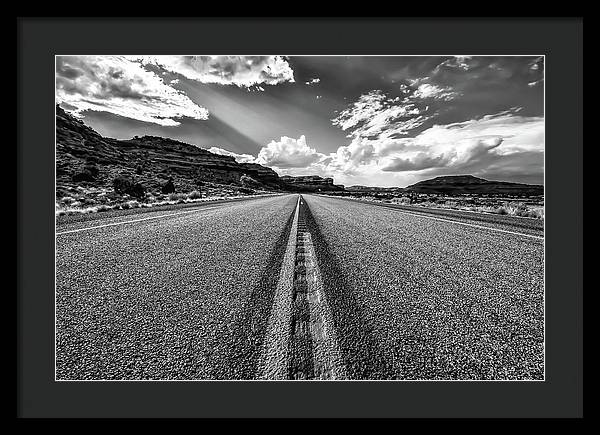 The Road Ahead, Road 95, Fry Canyon, Utah / Art Photo - Framed Print