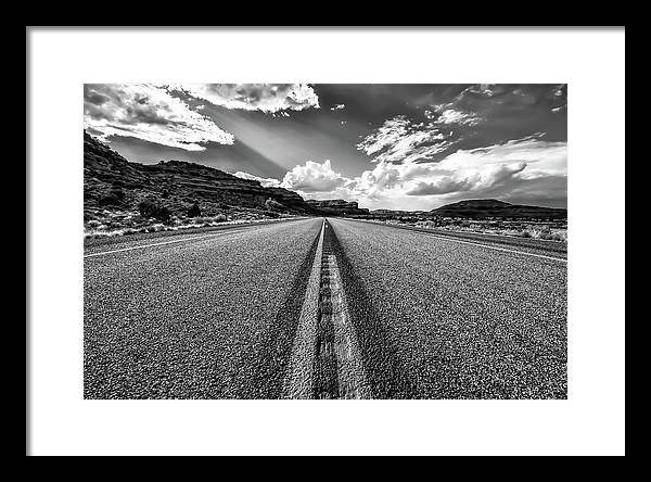 The Road Ahead, Road 95, Fry Canyon, Utah / Art Photo - Framed Print