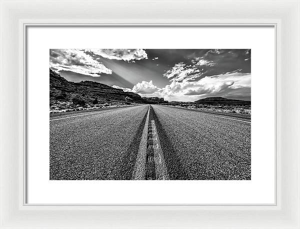 The Road Ahead, Road 95, Fry Canyon, Utah / Art Photo - Framed Print