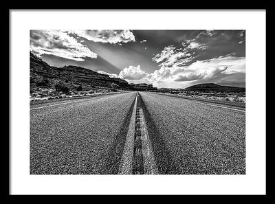 The Road Ahead, Road 95, Fry Canyon, Utah / Art Photo - Framed Print