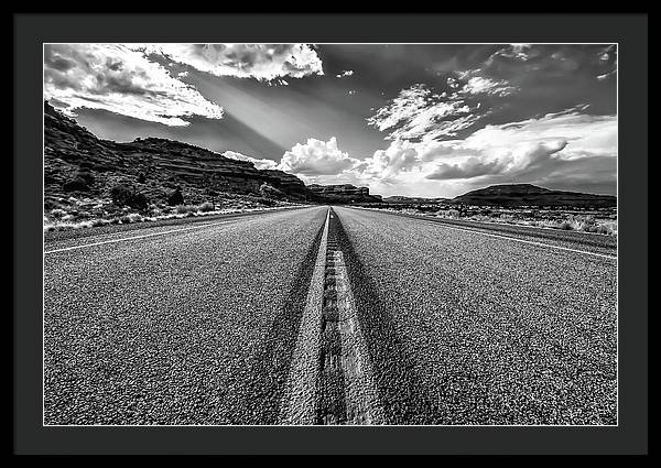 The Road Ahead, Road 95, Fry Canyon, Utah / Art Photo - Framed Print