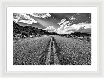 The Road Ahead, Road 95, Fry Canyon, Utah / Art Photo - Framed Print