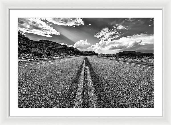 The Road Ahead, Road 95, Fry Canyon, Utah / Art Photo - Framed Print