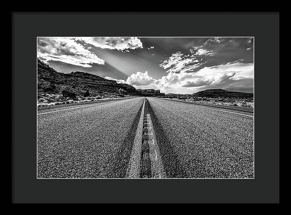 The Road Ahead, Road 95, Fry Canyon, Utah / Art Photo - Framed Print