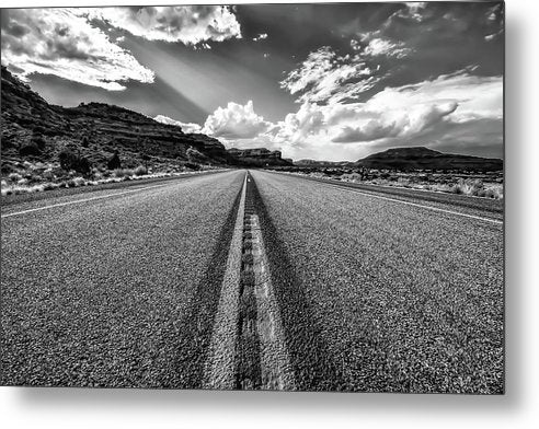 The Road Ahead, Road 95, Fry Canyon, Utah / Art Photo - Metal Print