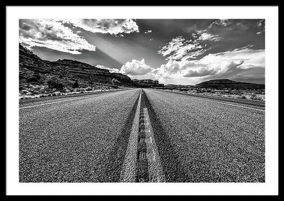 The Road Ahead, Road 95, Fry Canyon, Utah / Art Photo - Framed Print