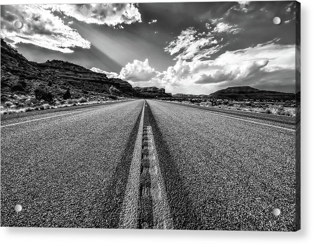 The Road Ahead, Road 95, Fry Canyon, Utah / Art Photo - Acrylic Print