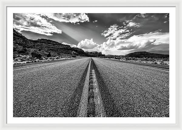 The Road Ahead, Road 95, Fry Canyon, Utah / Art Photo - Framed Print