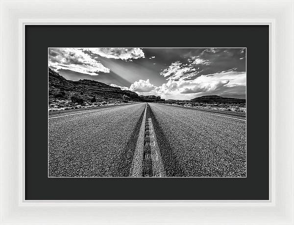 The Road Ahead, Road 95, Fry Canyon, Utah / Art Photo - Framed Print