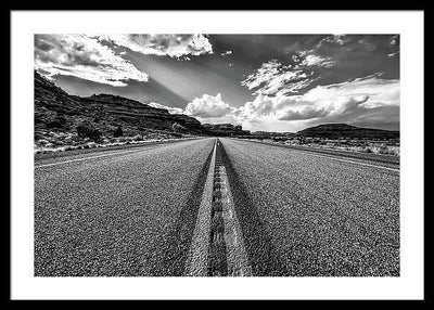 The Road Ahead, Road 95, Fry Canyon, Utah / Art Photo - Framed Print