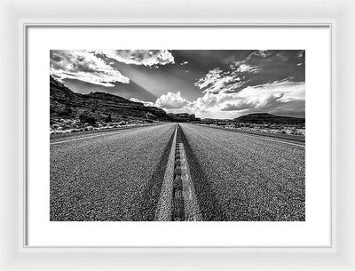 The Road Ahead, Road 95, Fry Canyon, Utah / Art Photo - Framed Print